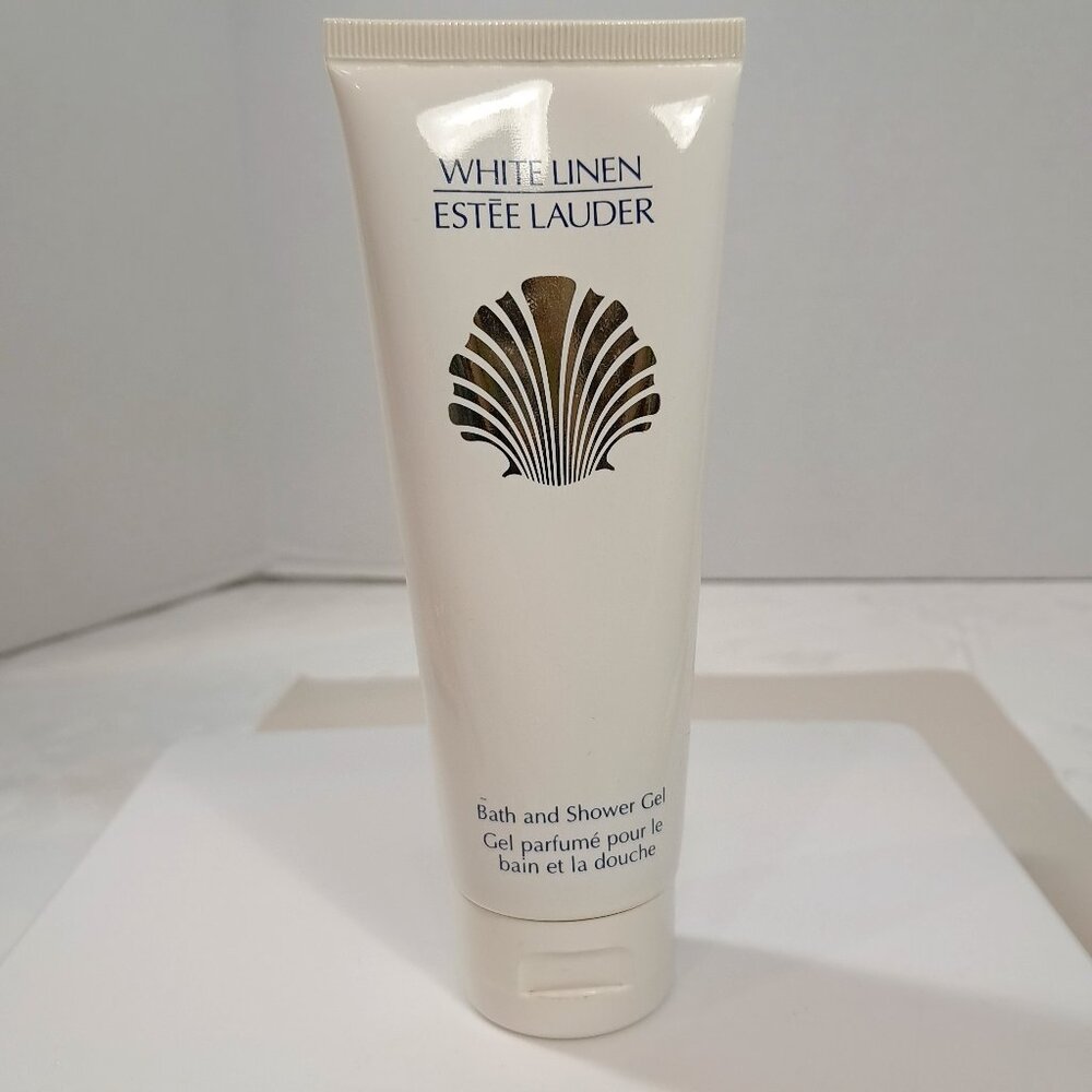 Estee Lauder White Linen Bath & Shower Gel wash tube 25% full‎ READ Vintage